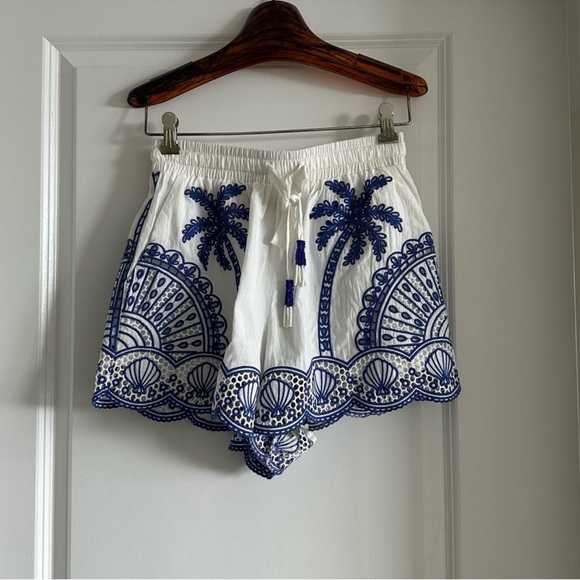 Farm Rio Blue Palm Trees Richelieu Short - Picture 3 of 9